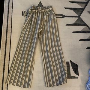 High waisted wide leg pants